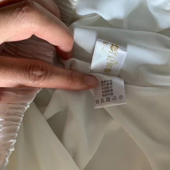 柳歌古典舞天丝白色阔腿裤S码 - Picture 3 of 4